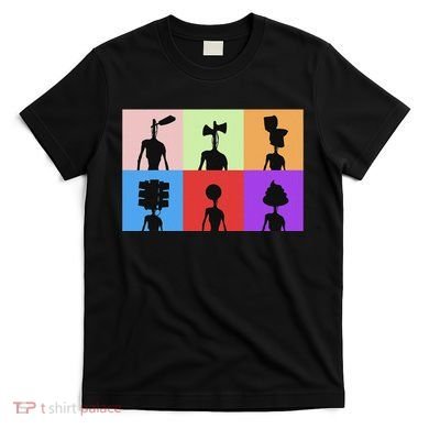Horror Monster With Sirens For Heads Horror T-Shirt