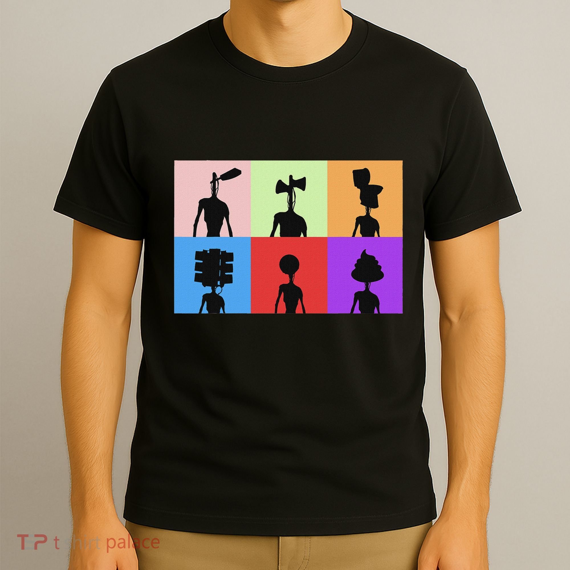 Horror Monster With Sirens For Heads Horror T-Shirt