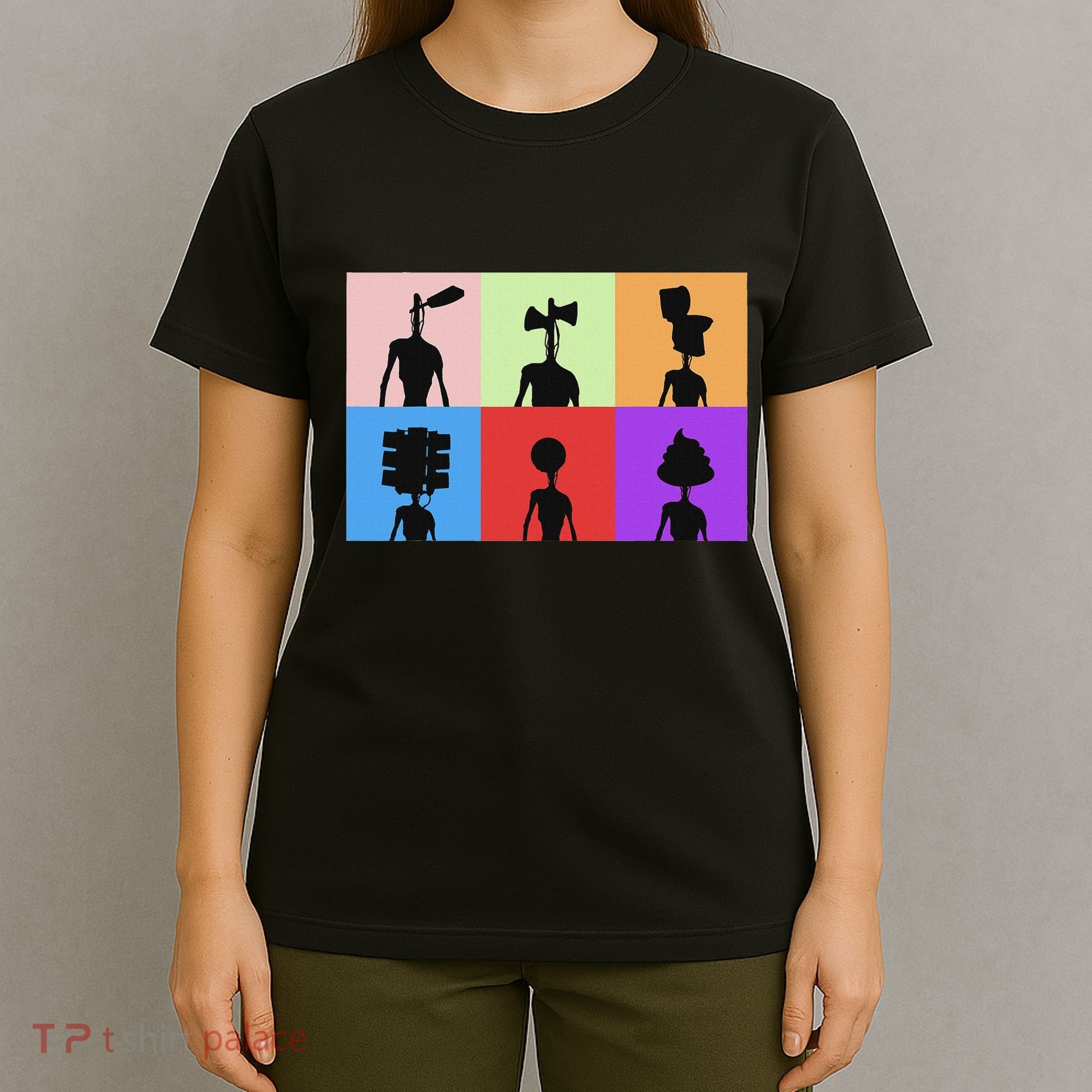 Horror Monster With Sirens For Heads Horror T-Shirt