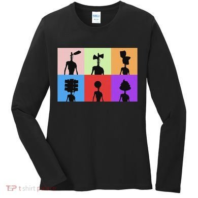 Horror Monster With Sirens For Heads Horror Women's Long Sleeve Shirt