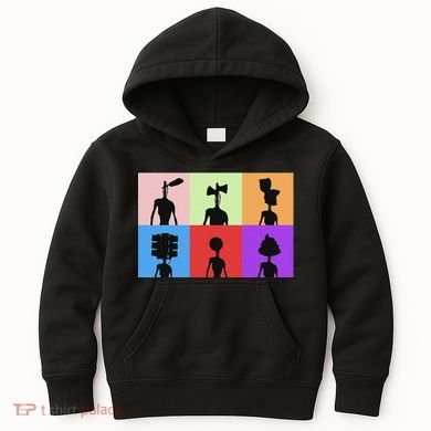 Horror Monster With Sirens For Heads Horror Kids Hoodie