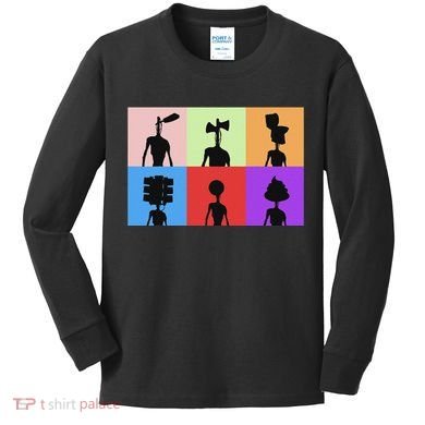 Horror Monster With Sirens For Heads Horror Kids Long Sleeve Shirt