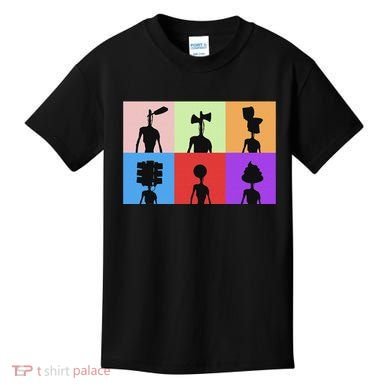 Horror Monster With Sirens For Heads Horror Kids T-Shirt