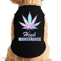 High Maintenance Weed Cannabis Pocket 420 THC Stoner Gift Doggie Tank thumb 0