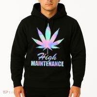 High Maintenance Weed Cannabis Pocket 420 THC Stoner Gift Hoodie thumb 2