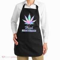 High Maintenance Weed Cannabis Pocket 420 THC Stoner Gift Apron thumb 2