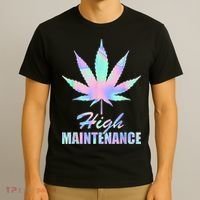 High Maintenance Weed Cannabis Pocket 420 THC Stoner Gift T-Shirt thumb 3