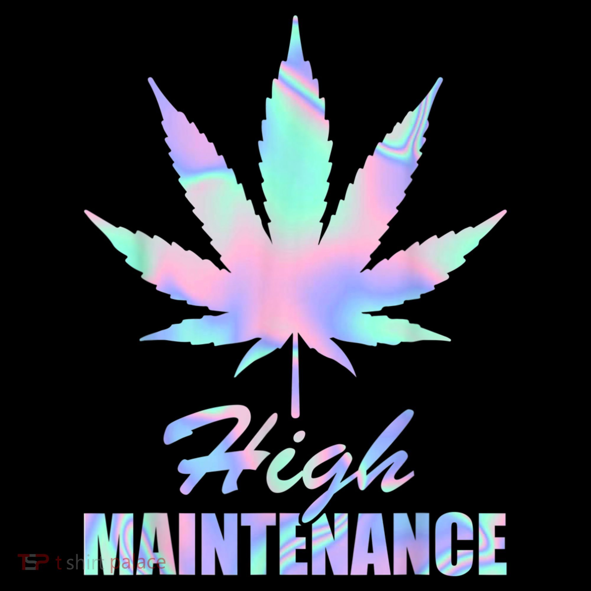 High Maintenance Weed Cannabis Pocket 420 THC Stoner Gift Women's Hoodie