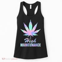High Maintenance Weed Cannabis Pocket 420 THC Stoner Gift Women's Tank Top thumb 0