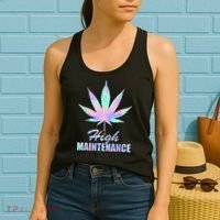 High Maintenance Weed Cannabis Pocket 420 THC Stoner Gift Women's Tank Top thumb 2