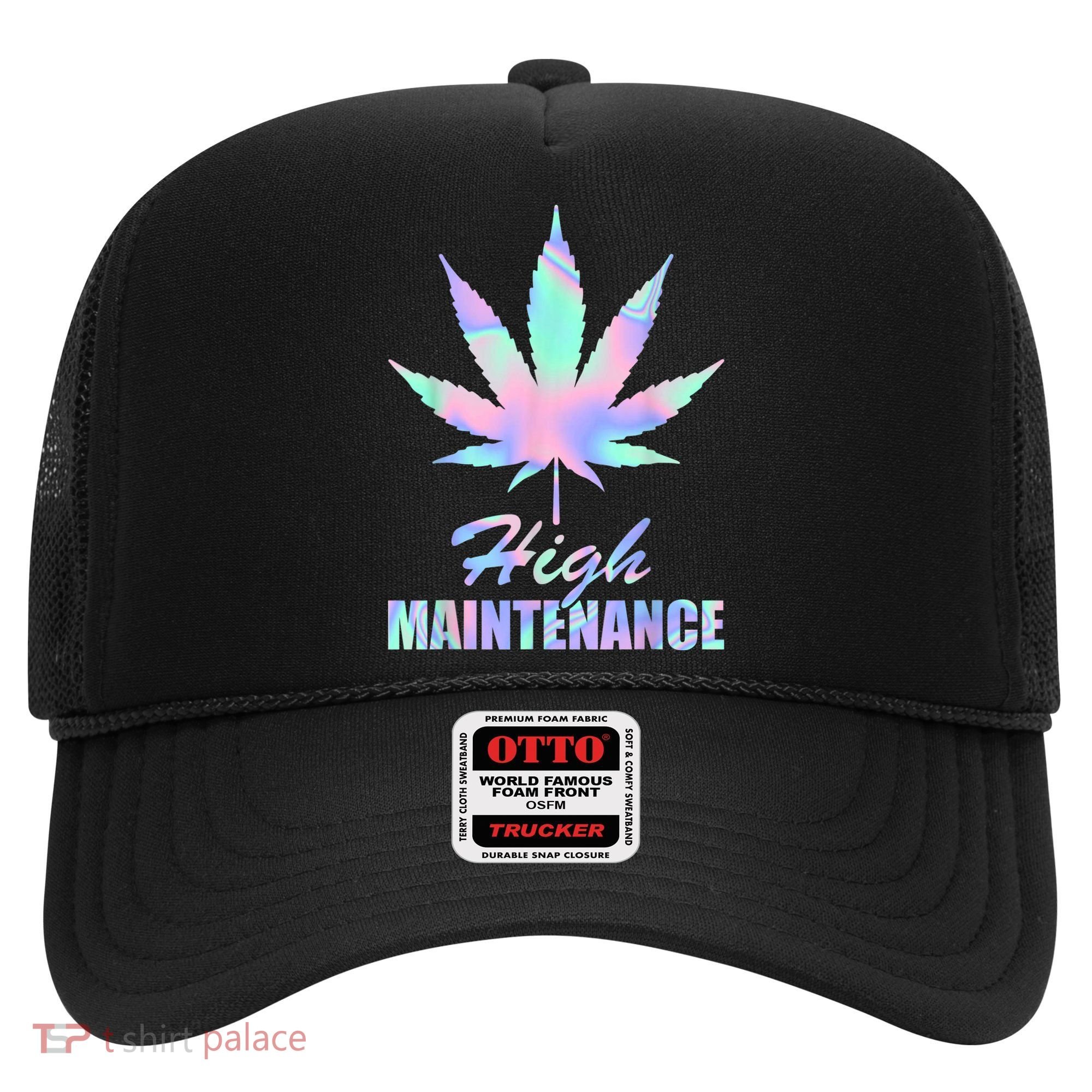 High Maintenance Weed Cannabis Pocket 420 THC Stoner Gift Hat