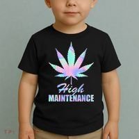 High Maintenance Weed Cannabis Pocket 420 THC Stoner Gift Toddler T-Shirt thumb 2