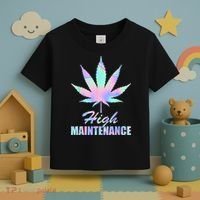 High Maintenance Weed Cannabis Pocket 420 THC Stoner Gift Toddler T-Shirt thumb 3