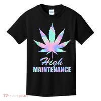 High Maintenance Weed Cannabis Pocket 420 THC Stoner Gift Kids T-Shirt thumb 0