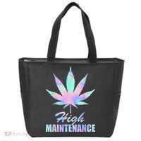 High Maintenance Weed Cannabis Pocket 420 THC Stoner Gift Tote Bag thumb 0