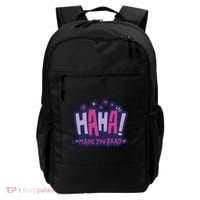 Haha Made You Read Funny Backpack thumb 0