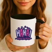Haha Made You Read Funny Coffee Mug thumb 3