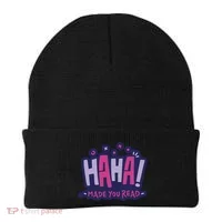 Haha Made You Read Funny Beanie thumb 0