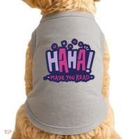 Haha Made You Read Funny Doggie Tank thumb 0