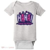 Haha Made You Read Funny Baby Bodysuit thumb 0