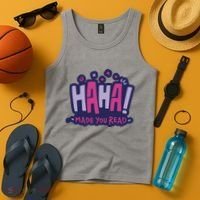 Haha Made You Read Funny Tank Top thumb 4