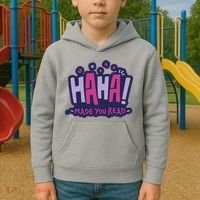 Haha Made You Read Funny Kids Hoodie thumb 2
