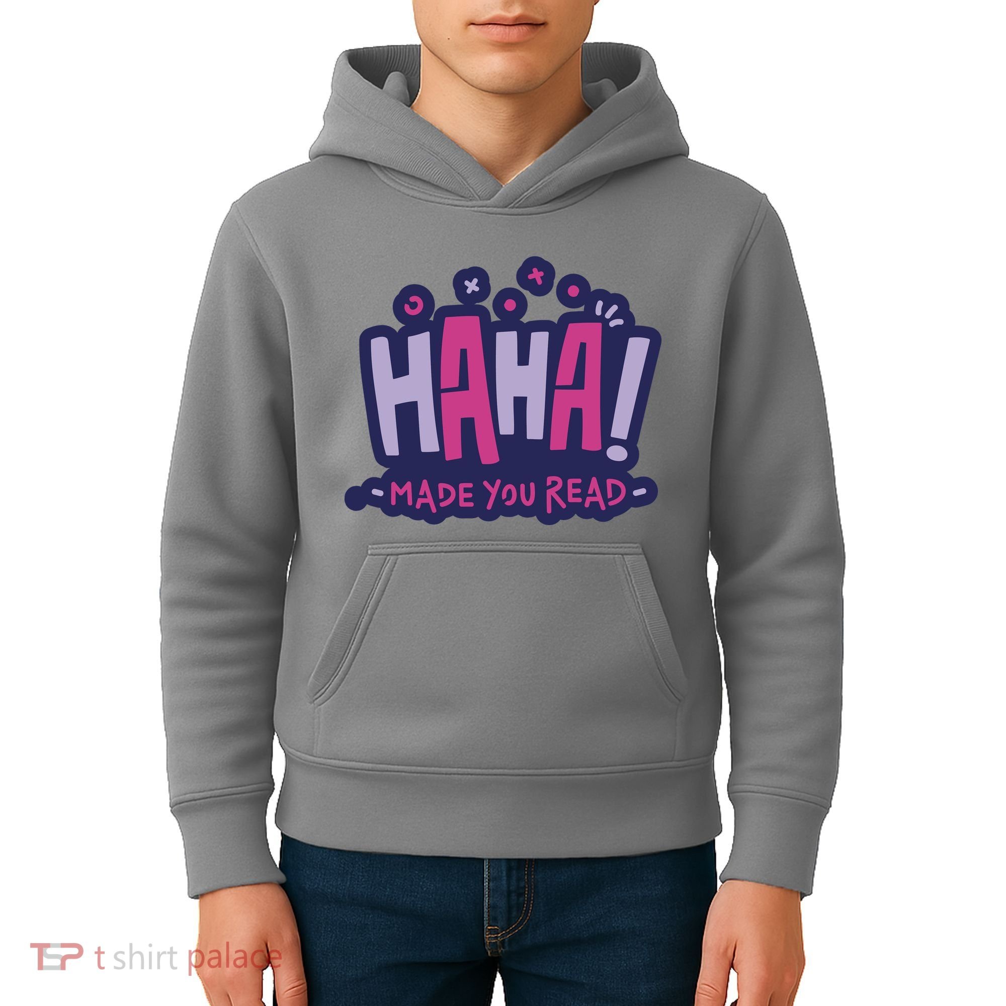 Haha Made You Read Funny Kids Hoodie