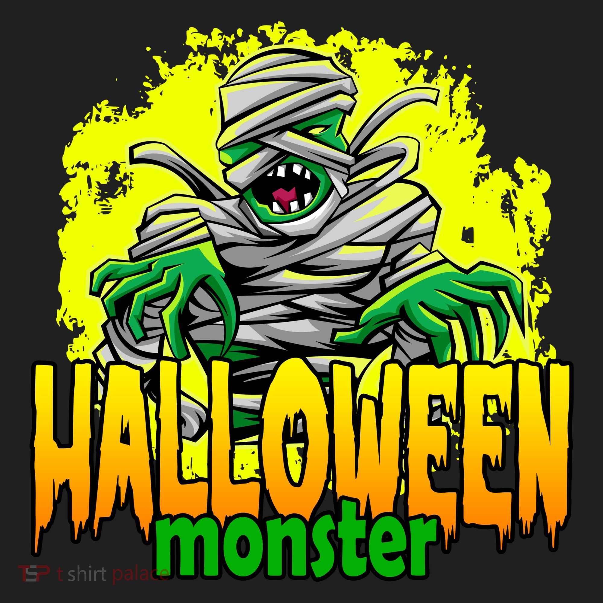 Halloween Monster Zombie Crop Fleece Hoodie