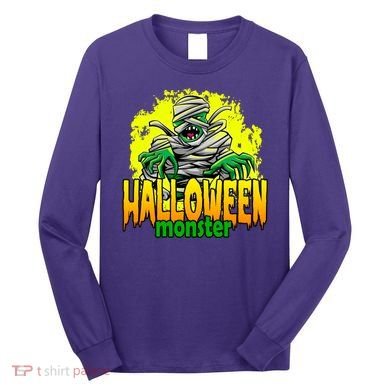 Halloween Monster Zombie Long Sleeve Shirt