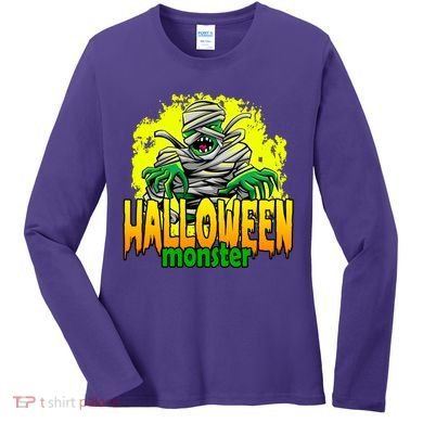 Halloween Monster Zombie Women's Long Sleeve Shirt