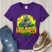 Halloween Monster Zombie Women's T-Shirt thumb 3