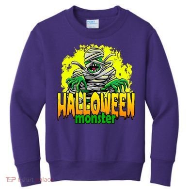 Halloween Monster Zombie Kids Sweatshirt