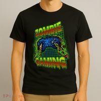 Halloween Monster Zombie Gaming Video Gamer Addict T-Shirt thumb 3