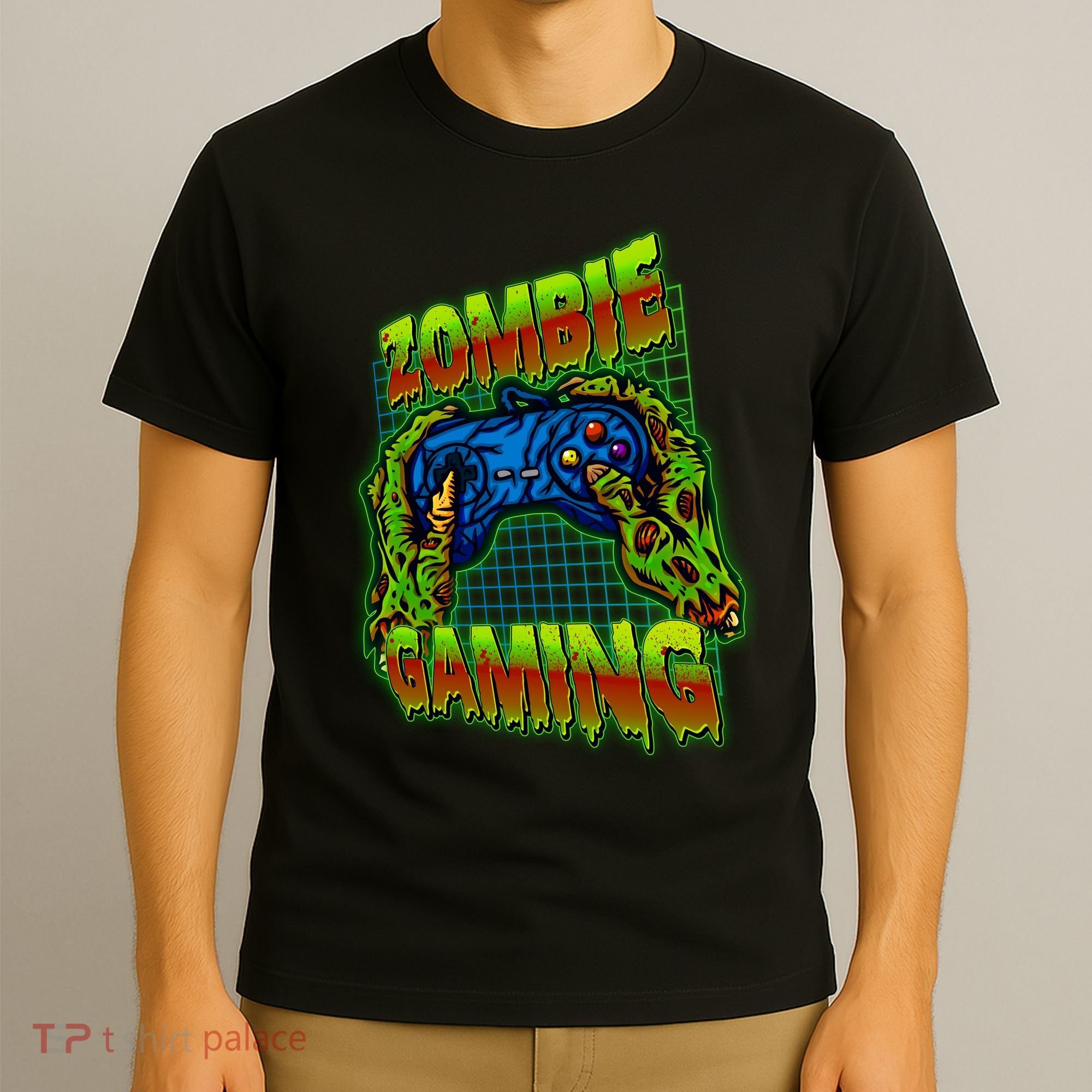 Halloween Monster Zombie Gaming Video Gamer Addict T-Shirt