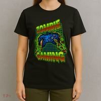 Halloween Monster Zombie Gaming Video Gamer Addict T-Shirt thumb 4