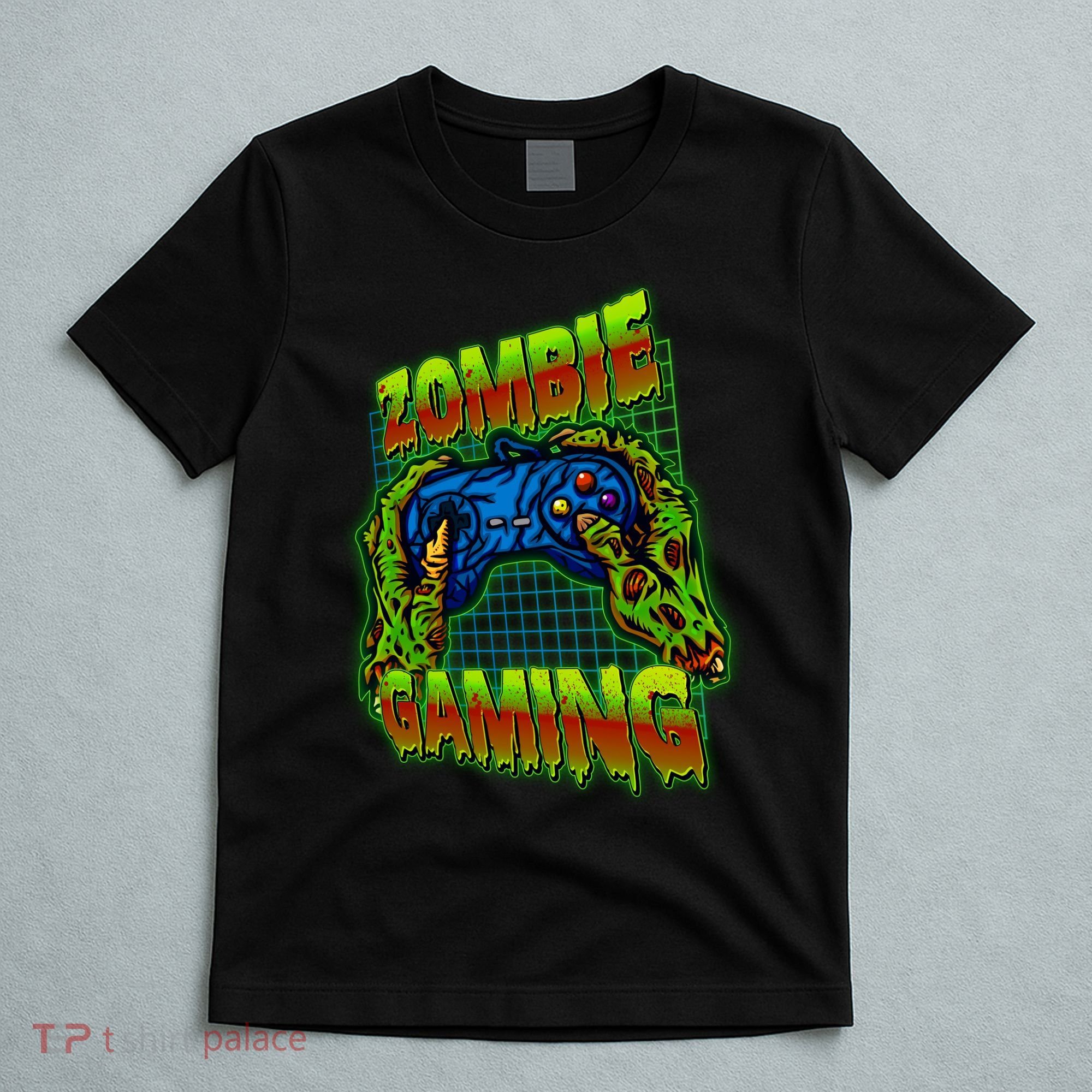 Halloween Monster Zombie Gaming Video Gamer Addict T-Shirt