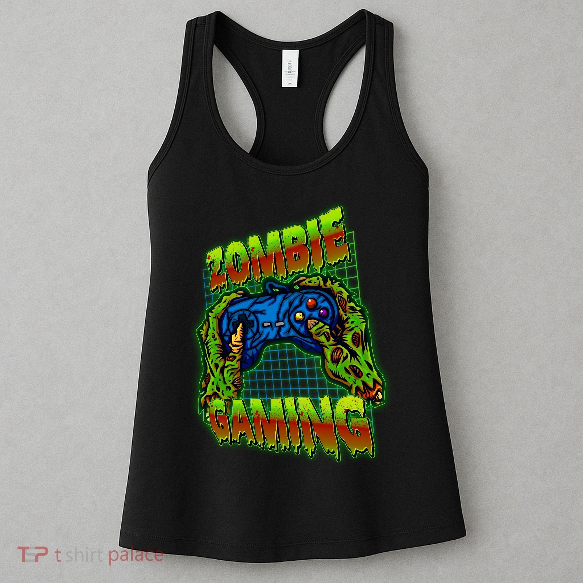 Halloween Monster Zombie Gaming Video Gamer Addict Women's Tank Top