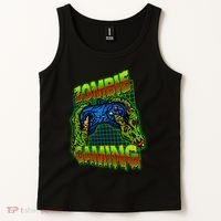 Halloween Monster Zombie Gaming Video Gamer Addict Tank Top thumb 2