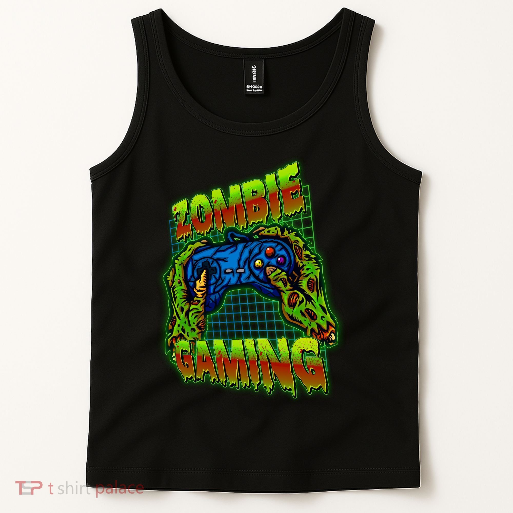 Halloween Monster Zombie Gaming Video Gamer Addict Tank Top