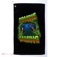 Halloween Monster Zombie Gaming Video Gamer Addict Golf Towel thumb 0