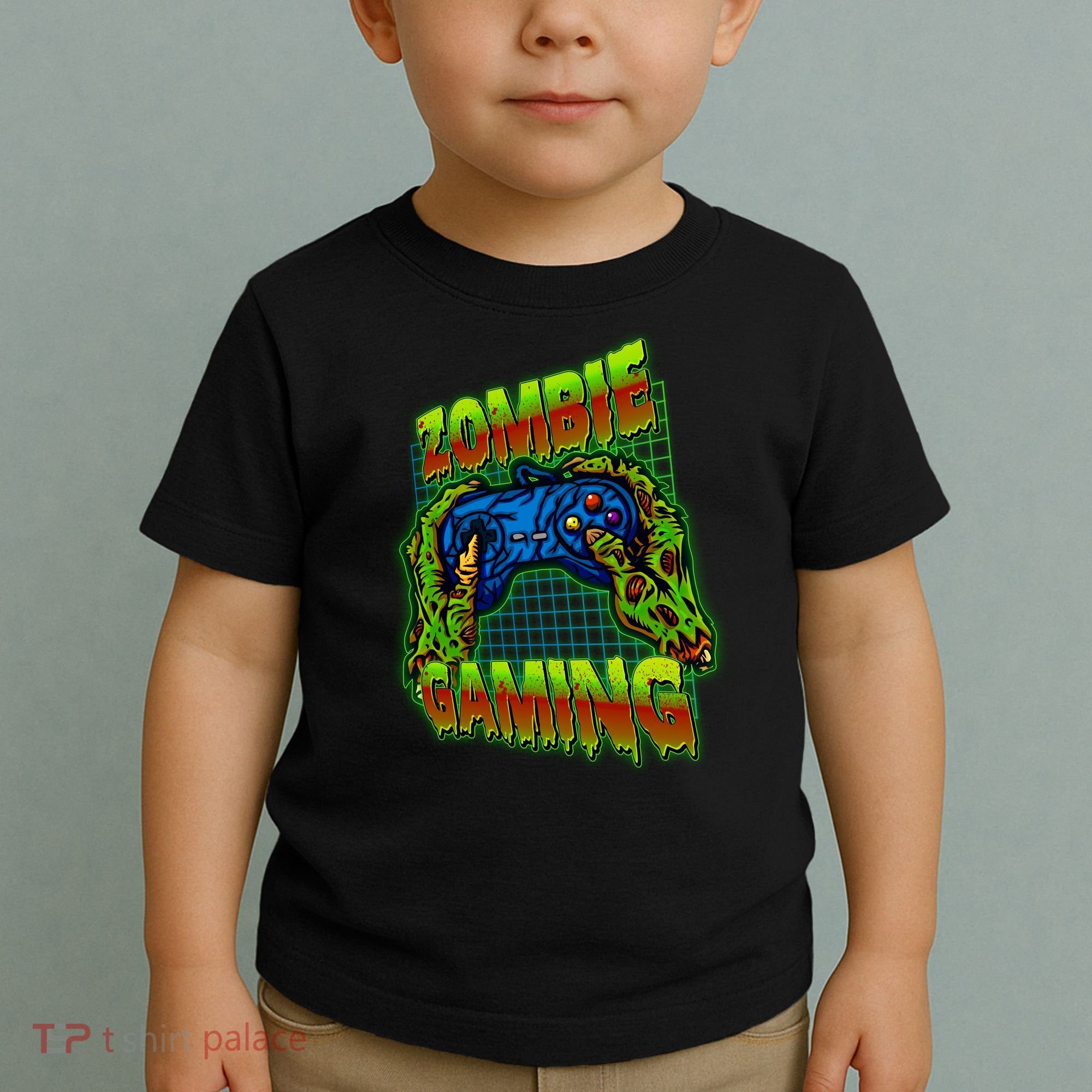 Halloween Monster Zombie Gaming Video Gamer Addict Toddler T-Shirt