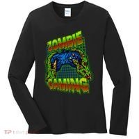 Halloween Monster Zombie Gaming Video Gamer Addict Women's Long Sleeve Shirt thumb 0