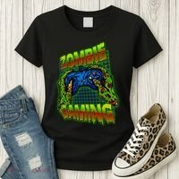 Halloween Monster Zombie Gaming Video Gamer Addict Women's T-Shirt thumb 3
