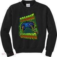 Halloween Monster Zombie Gaming Video Gamer Addict Kids Sweatshirt thumb 0