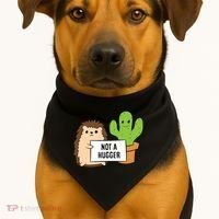 Hedgehog Not A Hugger Cactus Hedgehog Great Gift USA-Made Doggie Bandana thumb 1