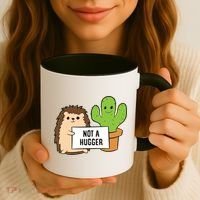 Hedgehog Not A Hugger Cactus Hedgehog Great Gift Coffee Mug thumb 3