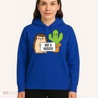 Hedgehog Not A Hugger Cactus Hedgehog Great Gift Hoodie thumb 5