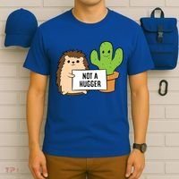 Hedgehog Not A Hugger Cactus Hedgehog Great Gift T-Shirt thumb 6