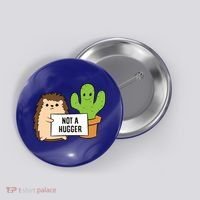 Hedgehog Not A Hugger Cactus Hedgehog Great Gift Button thumb 0