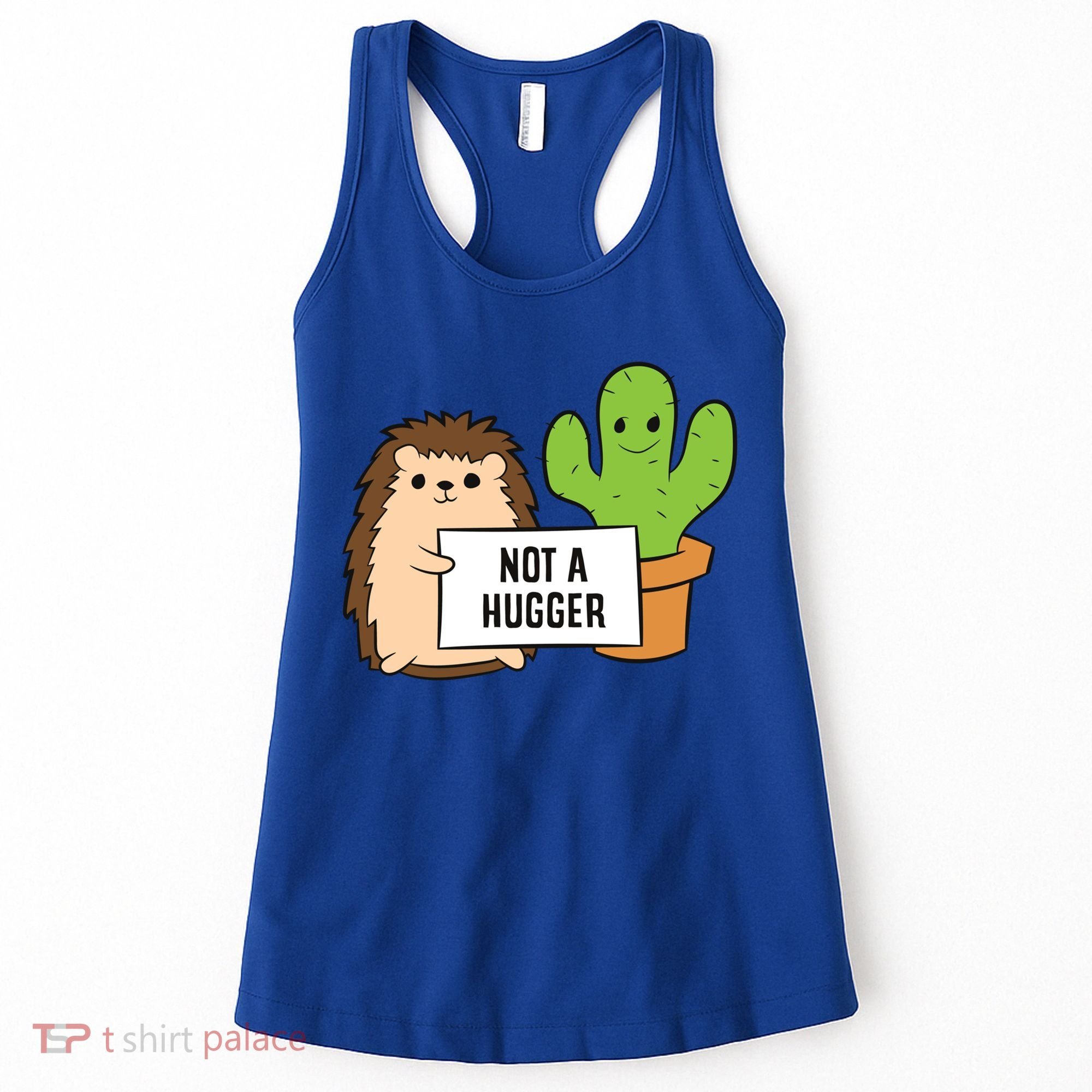 Hedgehog Not A Hugger Cactus Hedgehog Great Gift Women's Tank Top